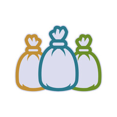 Trash bags icon. sign for mobile concept and web design. vector illustration