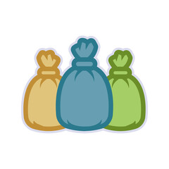 Trash bags icon. sign for mobile concept and web design. vector illustration