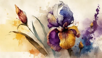 Fototapeten Iris background, beautiful texture, flower's wallpaper © Alina