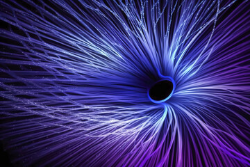 Fototapeta premium An Eye-Catching Illustration of Vibrant Colored Light Rays Radiating on a Soft and Dreamy Blurred Backgroun. This Artwork Captures the Energetic and Colors created with Generative AI technology