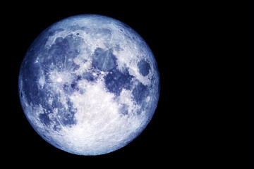 The moon in space on a dark background. Elements of this image furnishing NASA.