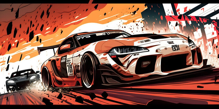Toyota Supra MK5 racing