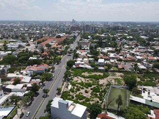 aerial view of the city