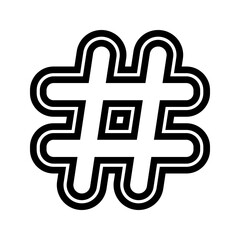 Hashtag icon. sign for mobile concept and web design. vector illustration
