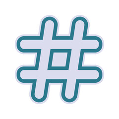 Hashtag icon. sign for mobile concept and web design. vector illustration