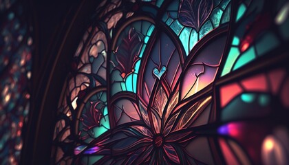 colorful stained glass window