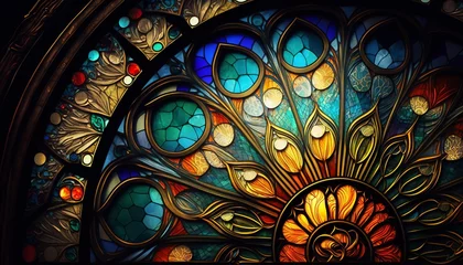 Photo sur Plexiglas Coloré colorful stained glass window