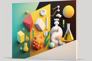 Uncover the beauty of science and medicine with this stunning minimalistic illustration - a perfect blend of art and knowledge