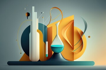 Uncover the beauty of science and medicine with this stunning minimalistic illustration - a perfect blend of art and knowledge