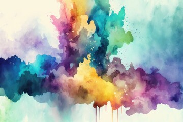 Background wallpaper watercolor painting with a wide variety of colors