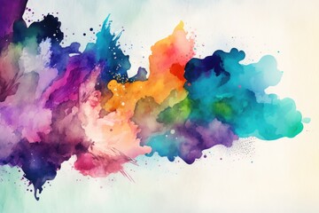 Background wallpaper watercolor painting with a wide variety of colors