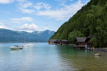 Fototapeta na wymiar Lake Wolfgang in summer, Austria