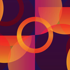 Gradient circle overlapping layer background.