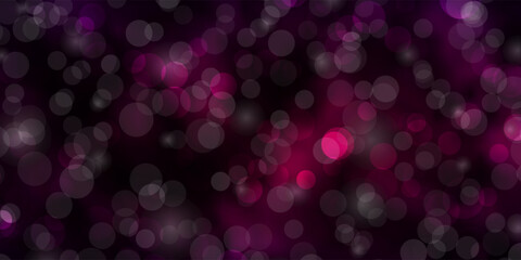Dark Purple vector background with circles.