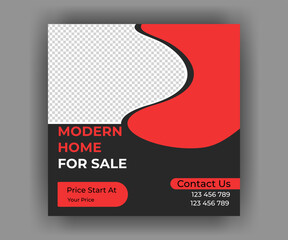 Real Estate Social Media Post Design Layout 