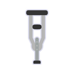 Crutches icon. sign for mobile concept and web design. vector illustration