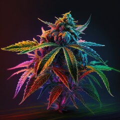 marijuana cannabis leaf, GENERATIVE AI