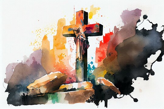 Religious Significance, watercolor style. Generative AI