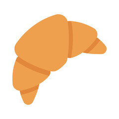 French croissant icon. Flat illustration of croissant bakery vector icon isolated on white background
