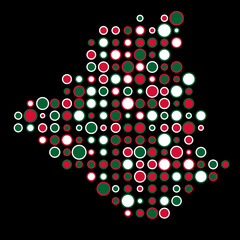 Algeria Silhouette Pixelated pattern map illustration