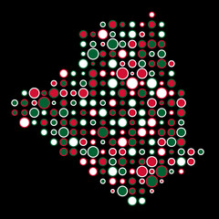 Algeria Silhouette Pixelated pattern map illustration