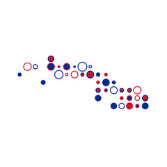 Cuba Silhouette Pixelated pattern map illustration