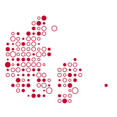 Denmark Silhouette Pixelated pattern map illustration