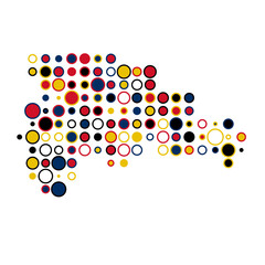 Dominican republic Silhouette Pixelated pattern map illustration