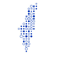 Israel Silhouette Pixelated pattern map illustration