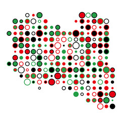 Libya Silhouette Pixelated pattern map illustration