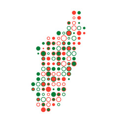 Madagascar Silhouette Pixelated pattern map illustration