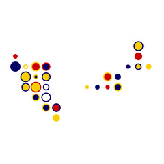 Malaysia Silhouette Pixelated pattern map illustration