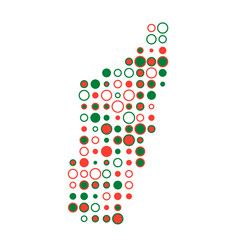 Madagascar Silhouette Pixelated pattern map illustration