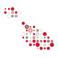 Malta Silhouette Pixelated pattern map illustration