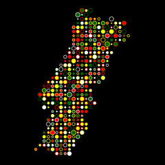 Portugal Silhouette Pixelated pattern map illustration