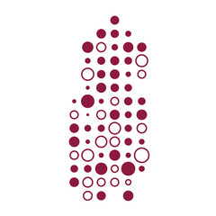Qatar Silhouette Pixelated pattern map illustration