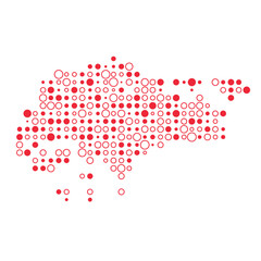 Singapore Silhouette Pixelated pattern map illustration