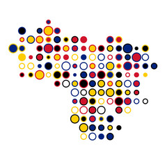 Venezuela Silhouette Pixelated pattern map illustration