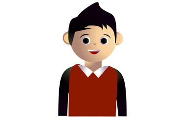 Avatar Manager With white background. Vector illustration.