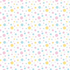 Colorful polka dot background. Seamless pattern.