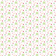 Geometric background from dots, lines and circles. Seamless pattern.