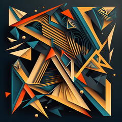 A seamless geometric abstract illustration - Artwork 98