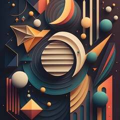 A seamless geometric abstract illustration - Artwork 96