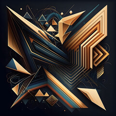 A seamless geometric abstract illustration - Artwork 83