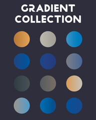 Set of color combinations and gradients. Vector illustration