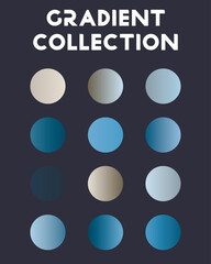 Set of color combinations and gradients. Vector illustration
