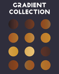 Set of color combinations and gradients. Vector illustration
