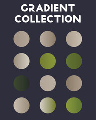 Set of color combinations and gradients. Vector illustration