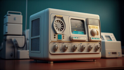 Fototapeta premium Realistic set of medical equipment and tools, Generative AI