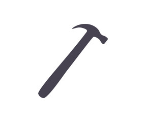Hammer icon. Hammer simple silhouette. House repair hammer flat icon for apps vector design and illustration.

